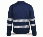 488CCRTOPAM Chaqueta azul marino algodón con bandas reflectantes 245 g.
