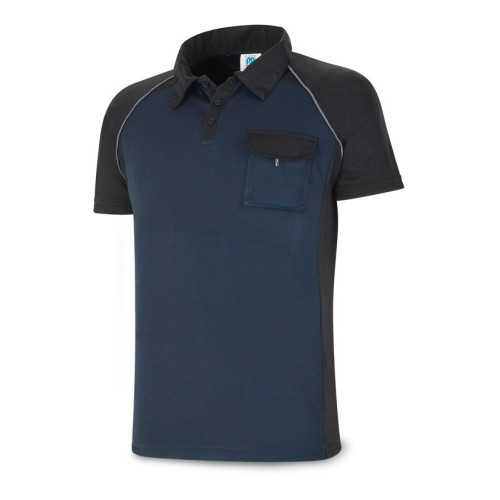 1288PTMCAMNE POLO "TÉCNICA" azul marino/negro poliéster 135 gr.