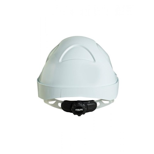2088CTR Mod. 'THOR'. Casco de protección para la industria eléctricamente aislante, cierre ruleta,  arnés textil  6 puntos.