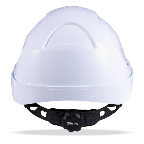 2088CTVBL Mod. “THOR (Ventilado)”. Casco de protección para la industria ventilado en color blanco, cierre ruleta,  arnés textil  6 puntos.