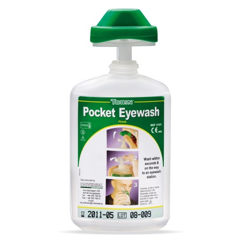2388L121SIN Frasco lavaojos de bolsillo de 200 ml. Tobin Eyewash.