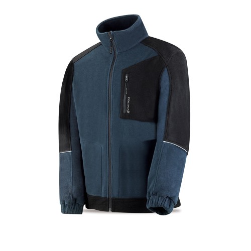 288CHPPAMNE Chaqueta polar modelo VIRACOCHA. Azul Marino/Negro 325 gr.