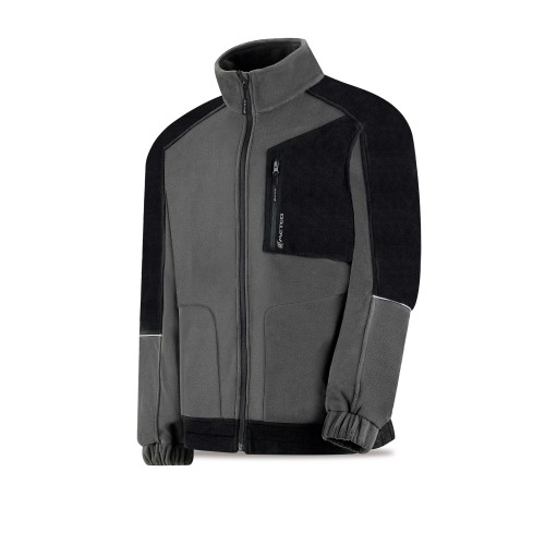 288CHPPGNE Chaqueta polar modelo VIRACOCHA. Gris/Negro 325 gr.