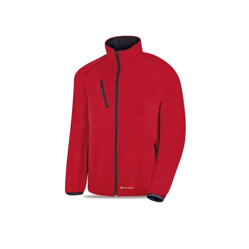 288CS3R Cazadora Softshell modelo CUARZO. Roja 320 gr.