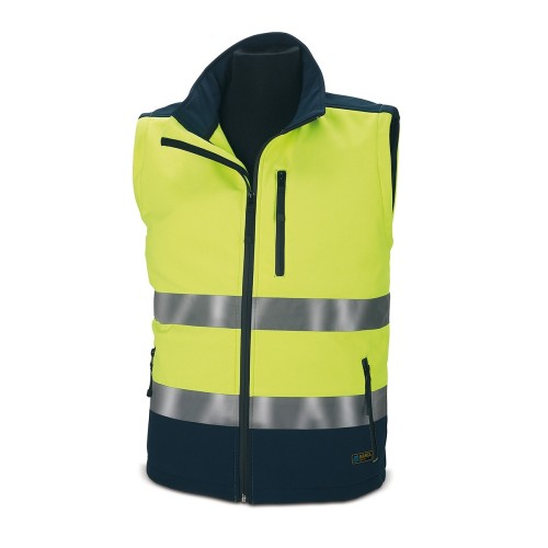 288CSFYAYFA Cazadora SOFTSHELL Alta Visibilidad bicolor. Mangas desmontables 310 gr