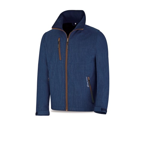 288CSVA Cazadora tipo vaquero Softshell modelo ZIRCÓN Azul 320 gr.