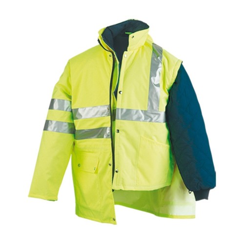 288PKFYF Parka Alta visibilidad. Triple uso amarillo 560 gr.