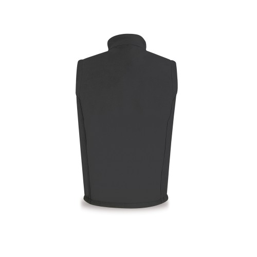 288VS3NE Chaleco Softshell triple lámina modelo LYTIR. Negro 320 gr.