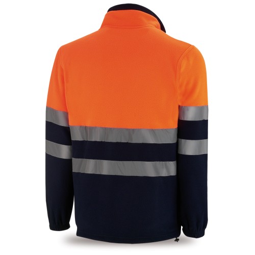 288CHPAVNFA Chaqueta Polar Alta Visibilidad naranja/azul marino 280 gr.