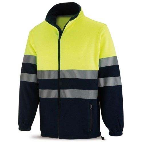 288CHPAVYFA Chaqueta Polar Alta Visibilidad amarilla/azul marino 280 gr.