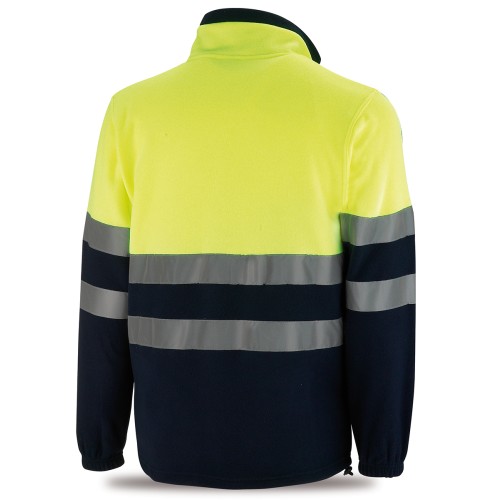 288CHPAVYFA Chaqueta Polar Alta Visibilidad amarilla/azul marino 280 gr.