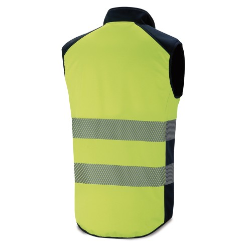 288VSFYFA Chaleco Alta Visibilidad SoftShell bicolor con bandas segmentadas. 300 gr.