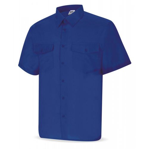 388CMCAZ Camisa azulina poliéster/algodón 95 gr. Marga corta