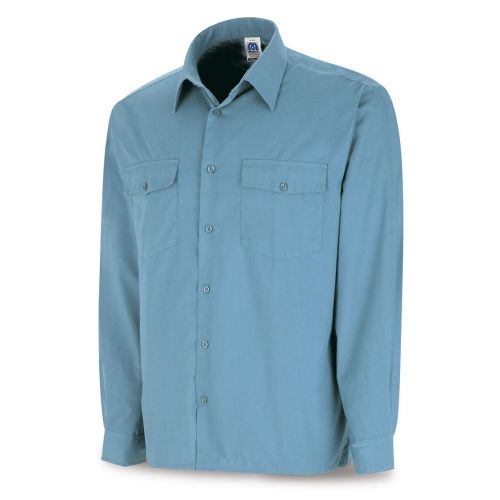 388CMLAC Camisa azul celeste poliéster/algodón 95 gr. Marga larga