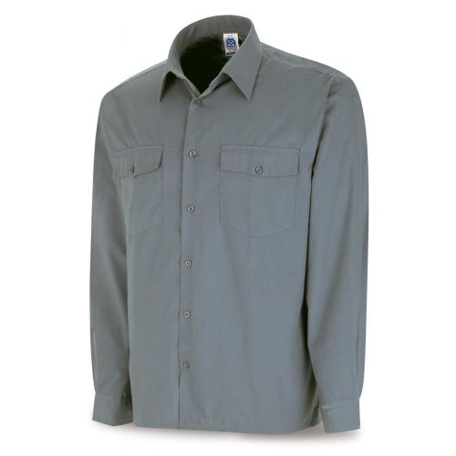 388CMLG Camisa gris poliéster/algodón 95 gr. Marga larga