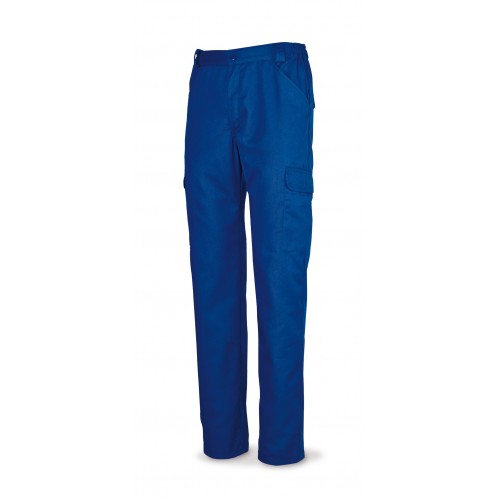 388PAZ Pantalón azulina poliéster/algodón 200 g. Multibolsillos