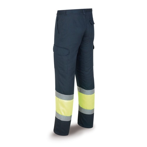 388PFXAYFA Pantalón bicolor de alta visibilidad poliéster/algodón 430 g. acolchado