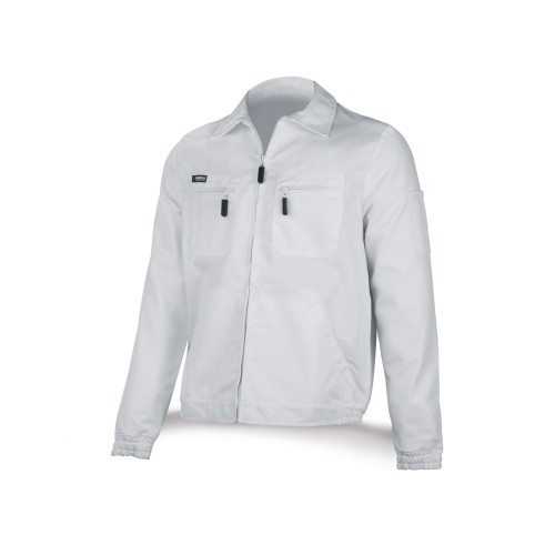 488CTTOPBL Chaqueta blanca poliéster/algodón de 245 g.