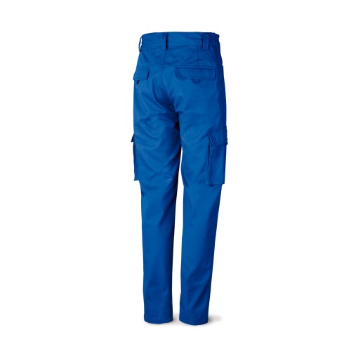 488PTOPAZ Pantalón azulina algodón de 245 g. Multibolsillo