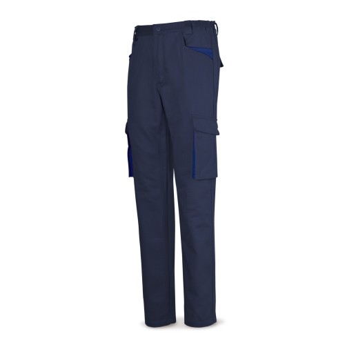 488PSUPTOPAM Pantalón azul marino en Algodón de 270 g. Multibolsillos