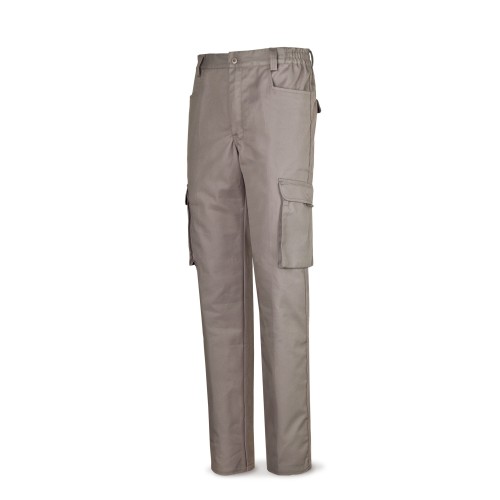 488PTTOPG Pantalón gris poliester/algodón de 245 g. Multibolsillo