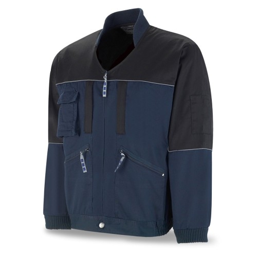 588CTAMNE Chaqueta FIRST LINE azul marino/negro poliéster/algodón 245 gr.