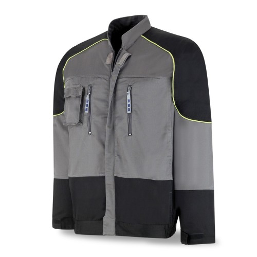 588CTGNE Chaqueta FIRST LINE gris/negro poliéster/algodón 245 gr.