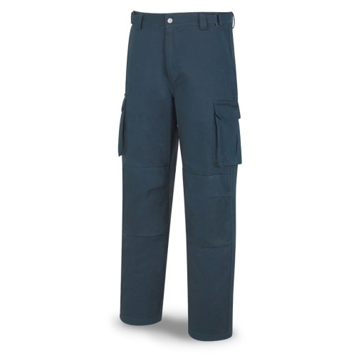 588PEAM Pantalón ESPECIALISTA azul marino algodón 245 gr. Multibolsillos