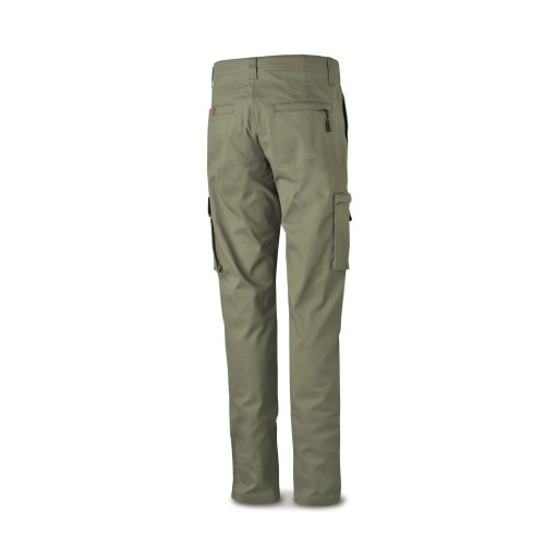 588PELASRK Pantalón STRETCH kaki en algodón 260 gr. Multibolsillos