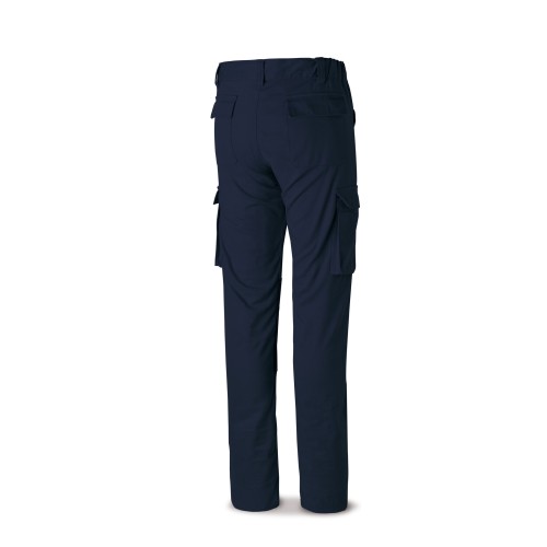 588PSTRAM Pantalón STRETCH Pro Series azul marino algodón. 220 gr. Multibolsillos