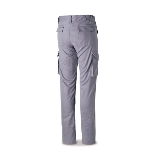 588PSTRG Pantalón STRETCH Pro Series gris algodón. 220 gr. Multibolsillos