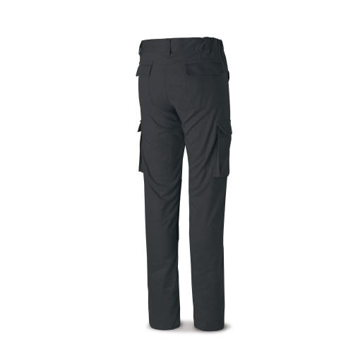 588PSTRNE Pantalón STRETCH Pro Series negro algodón. 220 gr. Multibolsillos