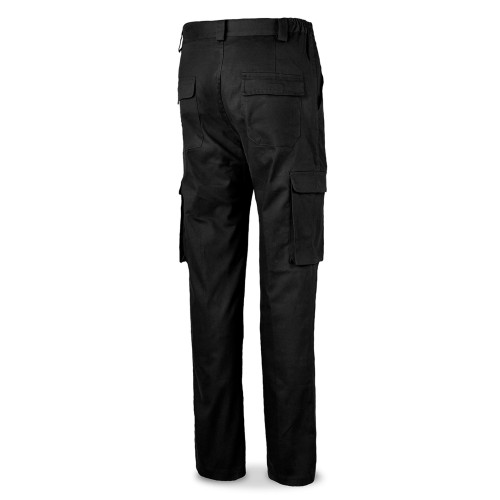 588PBSNE Pantalón STRETCH negro algodón 240 gr. Multibolsillo.