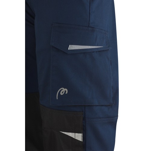 588PPSDAMNE Pantalón PRO SERIES Stretch azul marino/negro poliéster/algodón 245 gr.