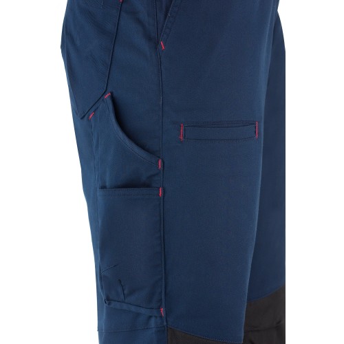 588PSSAM Pantalón STRETCH azul marino poliéster/algodón 245 gr. Multibolsillo