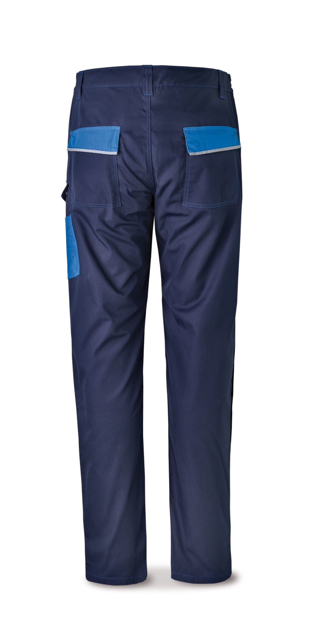 588PCAAZ Pantalón CANVAS azul marino/azulina poliéster/algodón 245 g. Multibolsillos