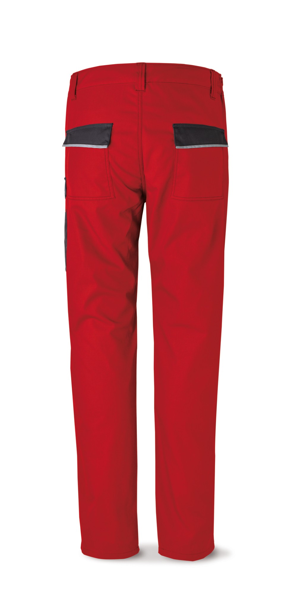 588PCRN Pantalón CANVAS rojo/negro poliéster/algodón 245 g. Multibolsillos