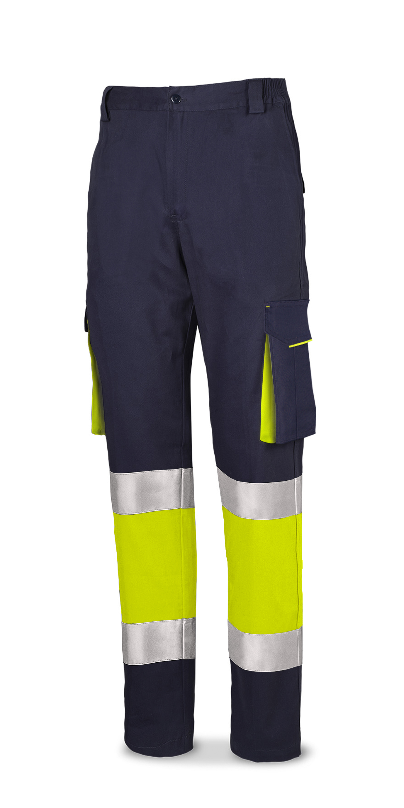 588PSTFYFA Pantalón bicolor de alta visibilidad poliéster/algodón 240 g.