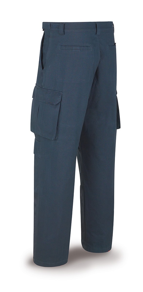 588PEAM Pantalón ESPECIALISTA azul marino algodón 245 gr. Multibolsillos