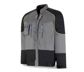 588CTGNE Chaqueta FIRST LINE gris/negro poliéster/algodón 245 gr.