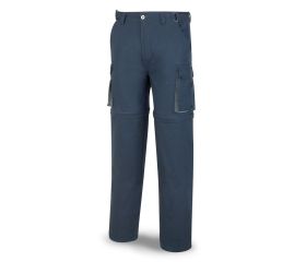 588PDAM Pantalón DESMONTABLE azul marino algodón 200 gr. Multibolsillos