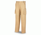 588PDBE Pantalón DESMONTABLE beige algodón 200 gr. Multibolsillos