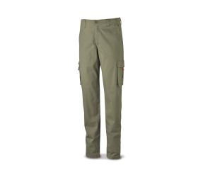588PELASRK Pantalón STRETCH kaki en algodón 260 gr. Multibolsillos