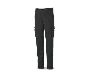 588PELASRNE Pantalón STRETCH negro en algodón 260 gr. Multibolsillos