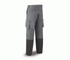 588PTGNE Pantalón FIRST LINE gris/negro poliéster/algodón 245 gr. Multibolsillos