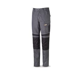 588PCGNE Pantalón CANVAS gris/negro poliéster/algodón 245 g. Multibolsillos
