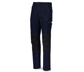 588PSSAM Pantalón STRETCH azul marino poliéster/algodón 245 gr. Multibolsillo