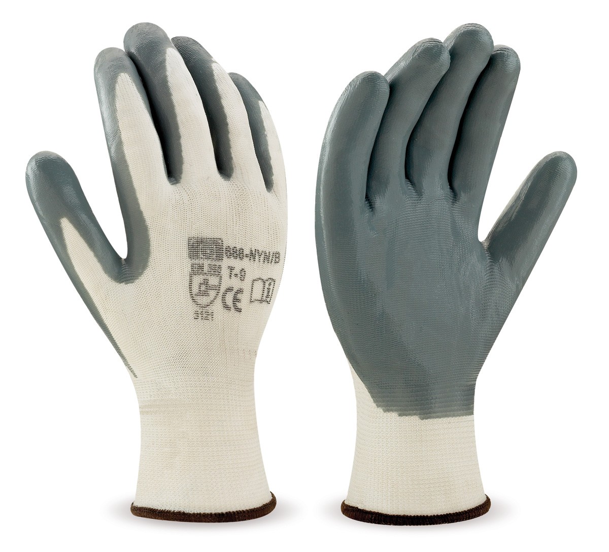 Guante nylon nitrilo gris 7