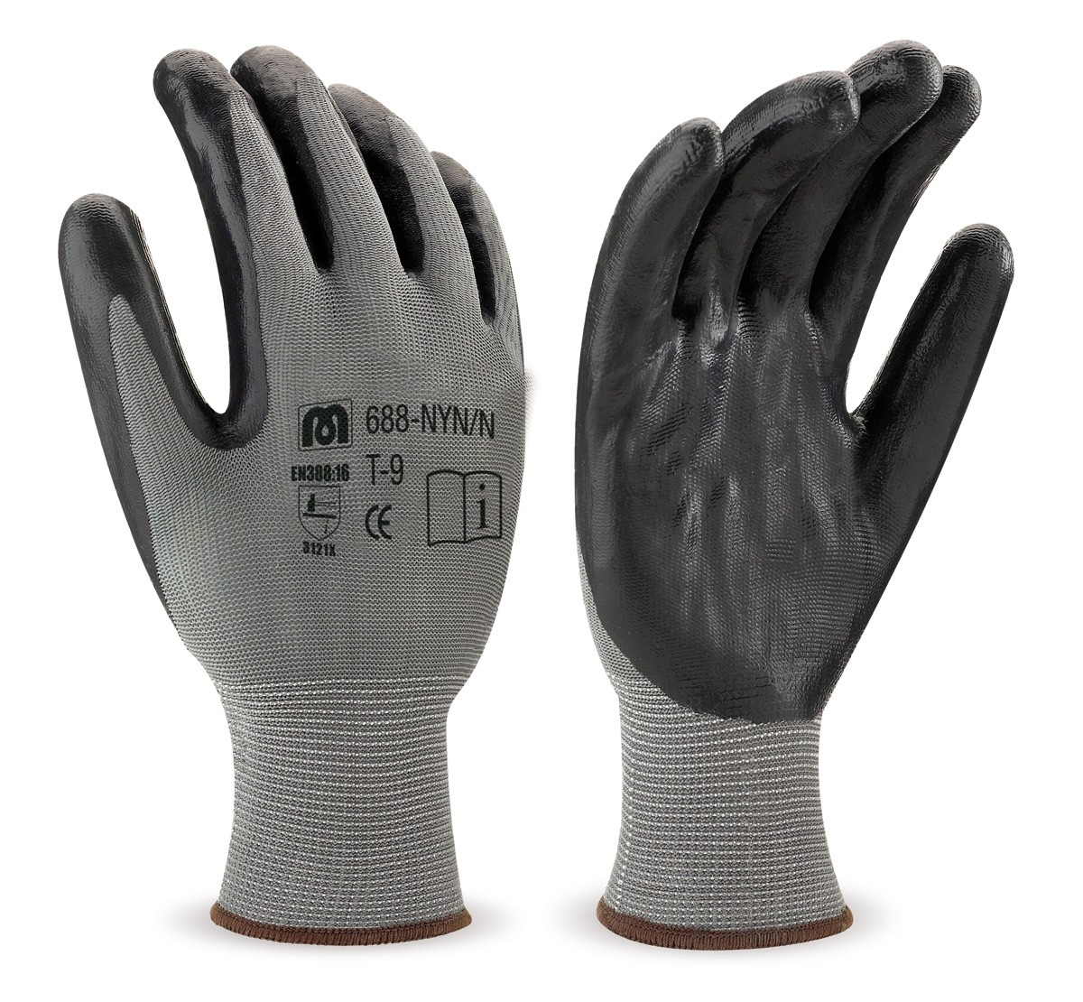 Guante nylon nitrilo negro 10