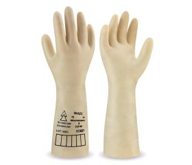 688DI0BE Guantes de látex natural sin soporte para trabajos eléctricos. CLASE 0 - 1000V. Supersafe GP.